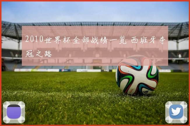 2010世界杯全部战绩一览 西班牙夺冠之路